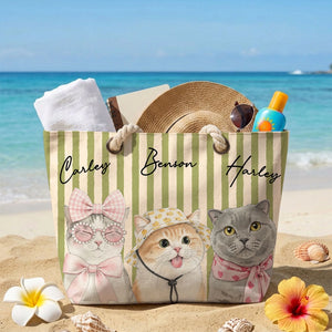 Beachside Kitties - Personalized Beach Bag - Summer Gift For Cat Lovers 73700d81-8758-4470-afe9-c7f851e1756f-6.webp