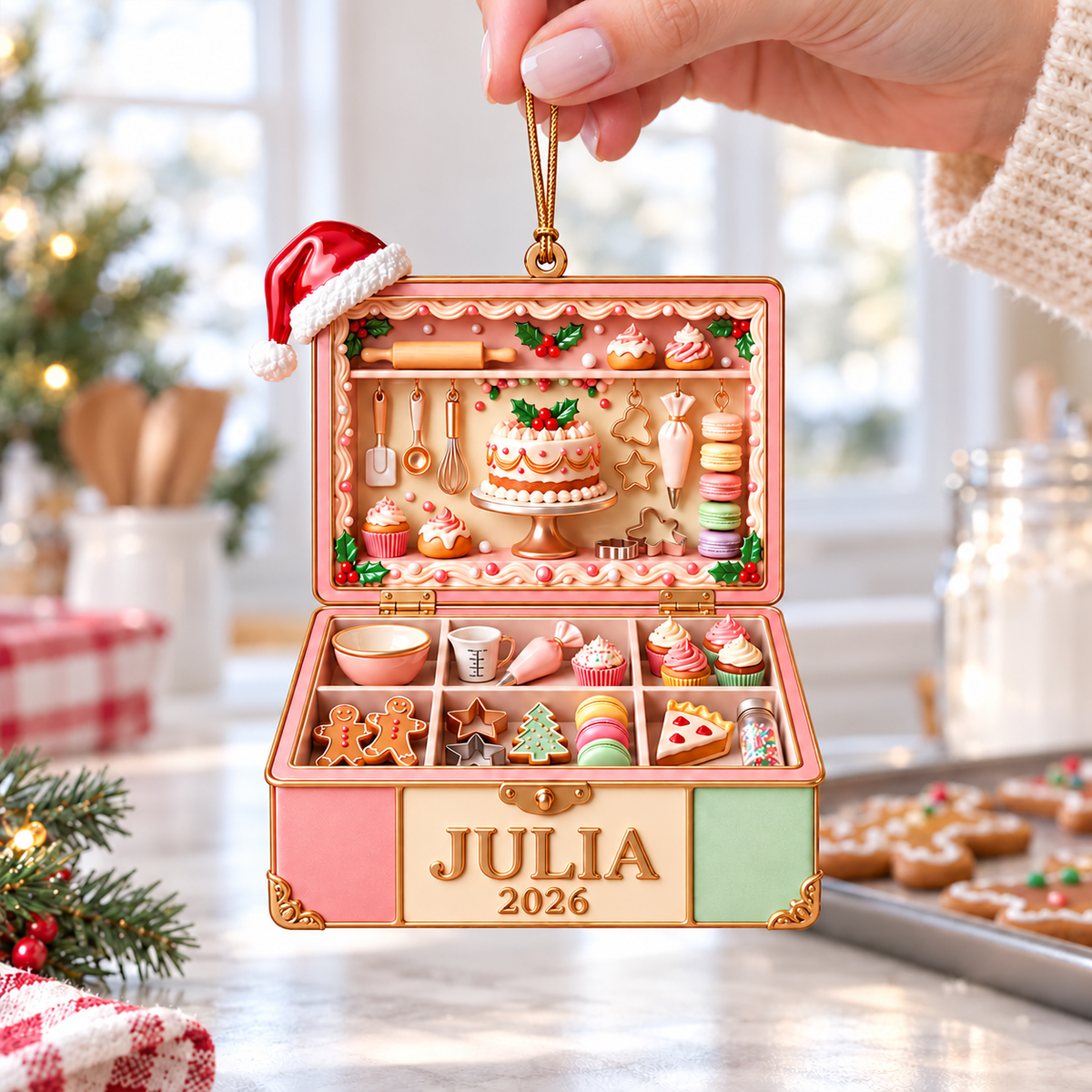 Santa's Favorite Baker Ornament - Custom Name Gifts For Bakers, Love Baking, Cooking, Cheft 737bd2f9-1f1a-4d0c-a3ed-a5017540d7f4-Qu-c-u-Noel-h-ng-JULIA-2026.png