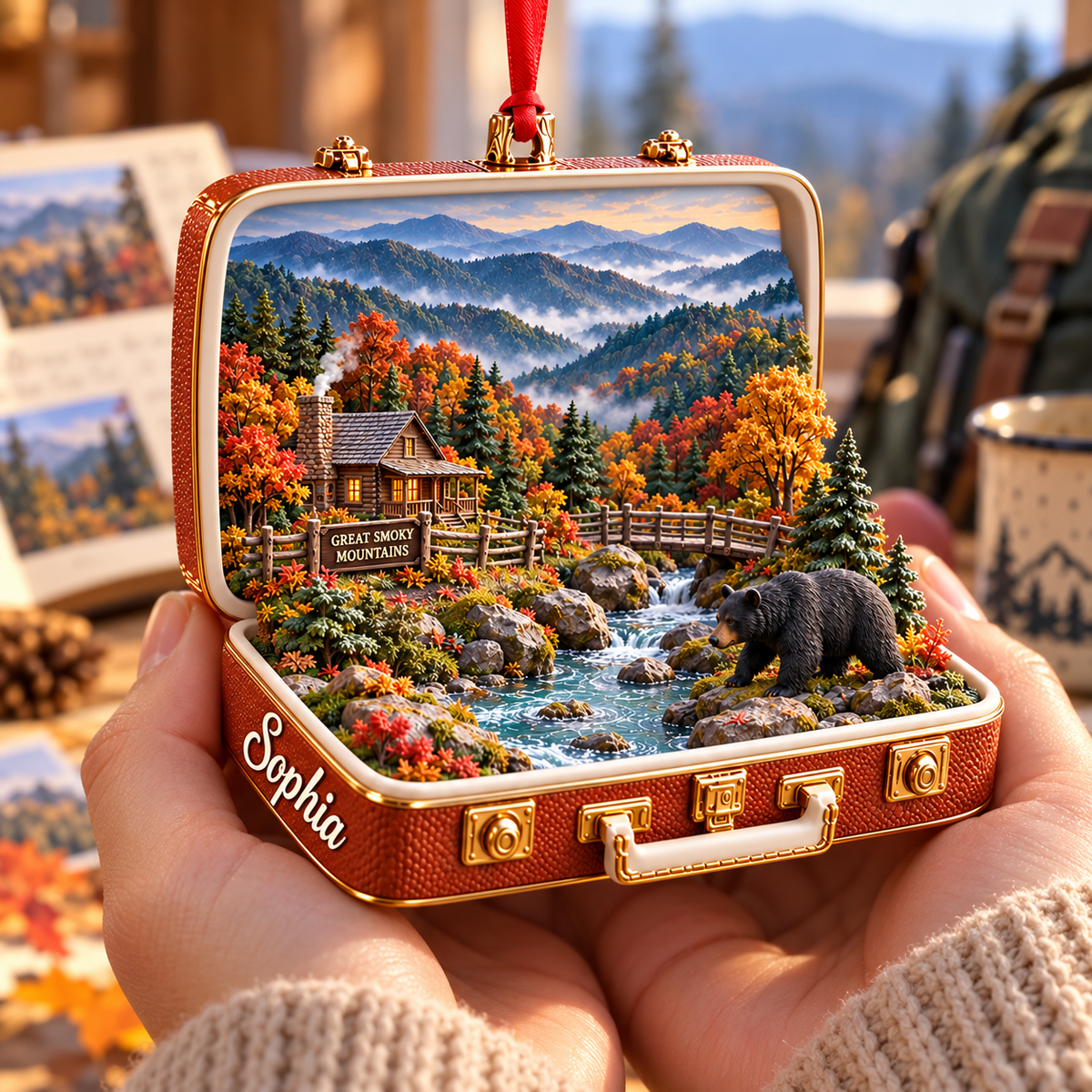 Personalized Great Smoky Mountains 3D Suitcase Christmas Ornament – National Park Souvenir & Gift for Nature Lovers 7385a879-65ee-485e-84da-ec3b012eb4ae-Autumn-Smoky-Mountains-suitcase-keepsake-1.png