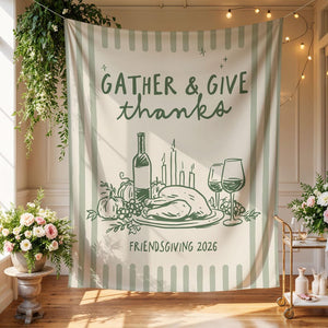 Personalized Friendsgiving Backdrop – Gather & Give Thanks Thanksgiving Tapestry, Custom Fall Party Banner & Autumn Decor 73945e08-b2e1-471f-8366-3233de6085e3-m7.jpg