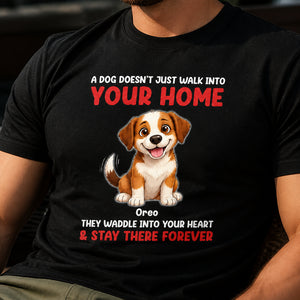 Dog Waddles Into Your Heart Tee — Personalized Pet Name - Personalized T-shirt 73d13012-9b9c-4268-a666-52be5f8e890c.jpg