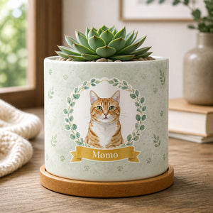 Custom Pet Portrait Plant Pot with Name - Personalized Plant Pot & Vase 73d2c77d-0b29-4433-ab10-5f6c59d2c420.jpg