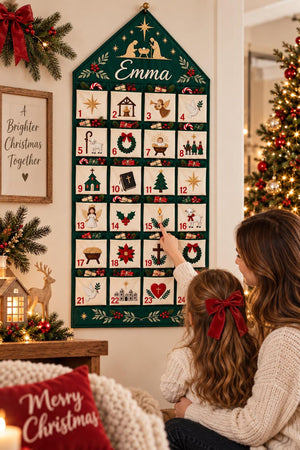 Personalized Nativity Fabric Advent Calendar, 24 Pocket Christmas Countdown, Custom Name Christian Wall Hanging, Kids Holiday Decor 73f3d295-53cc-4bf9-80e2-51cdbde675d8-il_1588xN.8566081064_reh3.jpg
