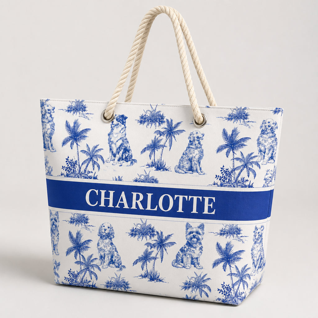 Nautical Dogs Toile Personalized Name Tote - Personalized AOP Tote 73fc6207-74a5-4673-8dc6-0fdcd5fd6ece.jpg
