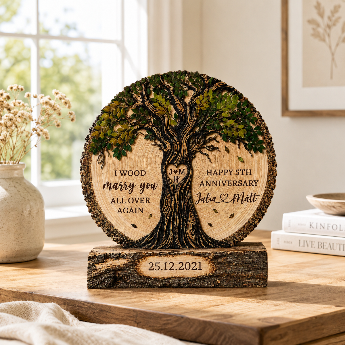 Personalized Couple Tree Wooden Block, Wood Anniversary Gift For Couples, Wedding Gift for Wife Husband,Family Keepsake,5th Anniversary Gift 73fc6f42-c9c4-445e-9636-a4bfe065af17-banner-1.png