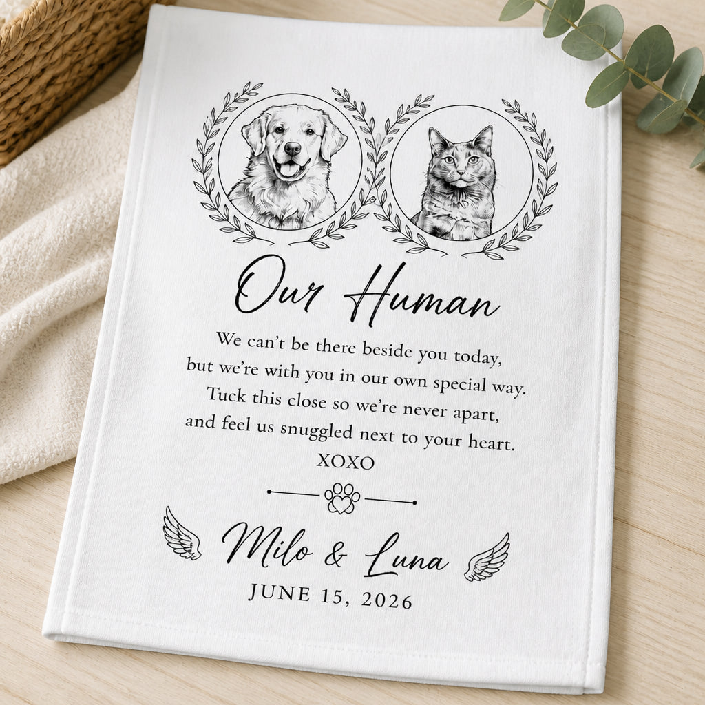 Wedding Keepsake Towel From Your Pets – Custom Pet Sketch & Message - Personalized Sport Towel 73fe4bd8-d3b8-4e40-b2f8-d51615474120.jpg