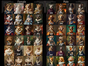 Royal Pet Portrait, Custom Oil Painting on Canvas, Personalized Pet Gift, King Queen Pet Art, Renaissance Pet Painting 741421b6-1869-43e7-bff4-5ab1f09bb25f-trttr-6-.webp