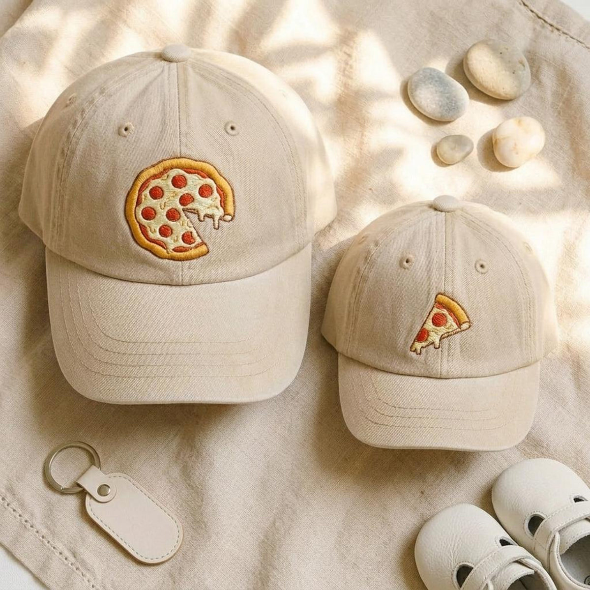 Matching Pizza Dad and Me Embroidered Hat Set, Funny Father’s Day Gift, Mommy and Me Pizza Caps, Family Matching Hats 742a7682-6ef1-4a8c-8a83-14d5bb722245-2.jpg