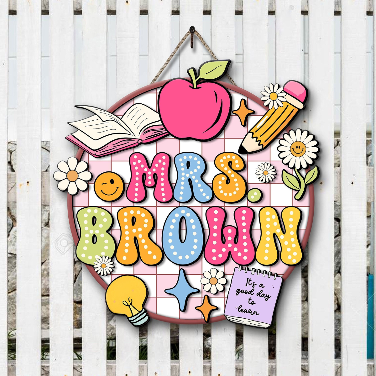 Personalized Teacher Gifts, 3D Teacher Door Sign, Teacher Welcome Sign, Classroom Door Sign, Back to School Gift, 1st Day of School Decor 74495ca6-b076-4630-9bf4-7dbf0481e825-5.png