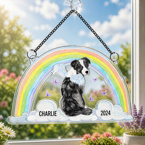 Rainbow Bridge Pet Memorial Suncatcher – Photo-to-Art with Name & Year - Personalized Suncatcher Ornament 74792054-0880-4065-8bf0-7370cb94015d.png