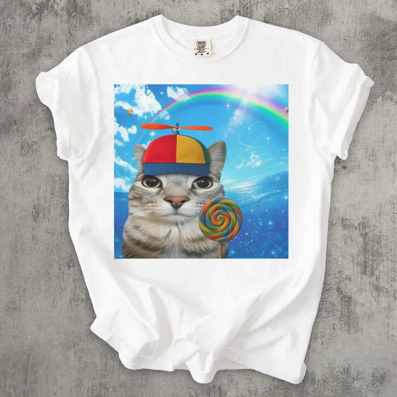 Happy Cat Dreamcore T-shirt, Funny Cats Shirt, Brainrot Meme Tee, Silly Kitten Tee, Cat Lover Gifts, Weird Tees, Gen Z Humor Tshirt 74825cd0-5ee8-402c-9715-5b00db3557f8-de-1-.webp