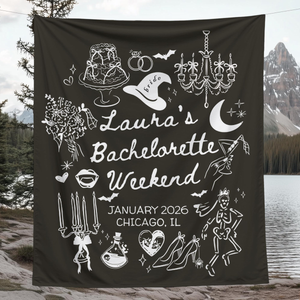 Personalized Witchy Bachelorette Party Decor, Custom Location Bachelorette Weekend Tapestry, Salem Bachelorette, Halloween Bridal Merch 7492a657-3311-4c7d-bf51-9e3aab39291b-6.png