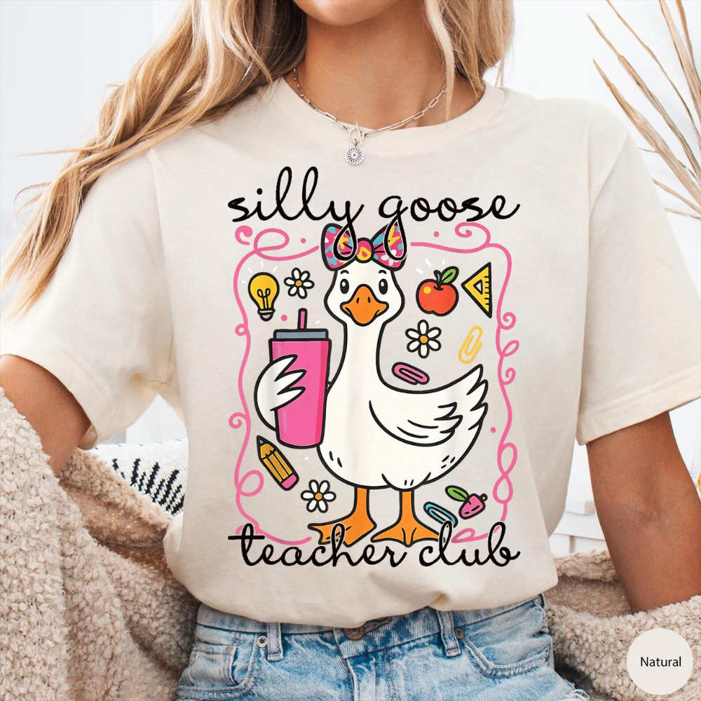 Comfort Colors® Silly Goose Teacher Club Shirt, Funny Teacher Tee, Cute Back to School T-Shirt, Funny Goose Group Teacher Apparel, Teacher 74ae4241-809f-40dd-ab25-b81a226b2b02-1.png