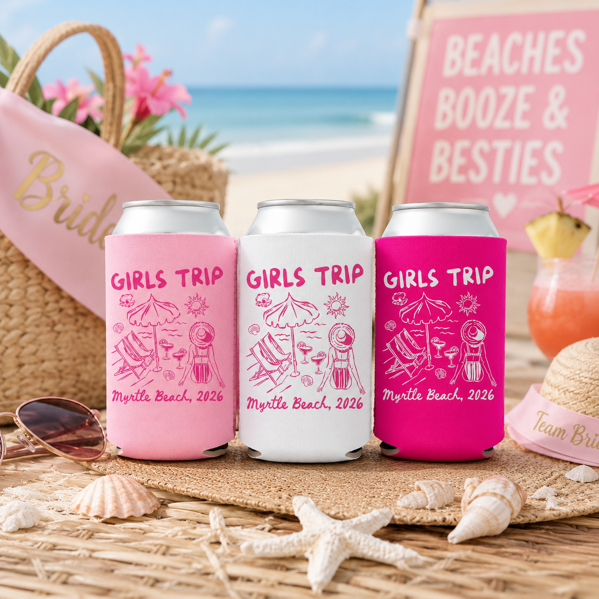 Girls Trip Beach Bachelorette Can Coolers, Coastal Personalized Can Sleeves, Custom Beach Coastal Vacation Trip Party Favors 74b46fc0-5bd0-454a-aa45-4faf4b849144-banner-4.png