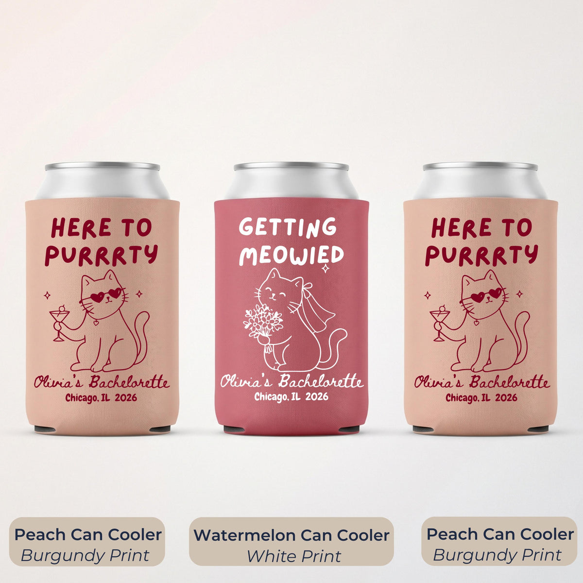 Getting Meowied Custom Can Cooler, Bachelorette Favors, Cat Lover Bachelorette, Personalized Bachelorette Party Favor, Bridal Shower Gift 74d7cb27-0cf2-4712-95ea-03fda749d1e0-4.jpg