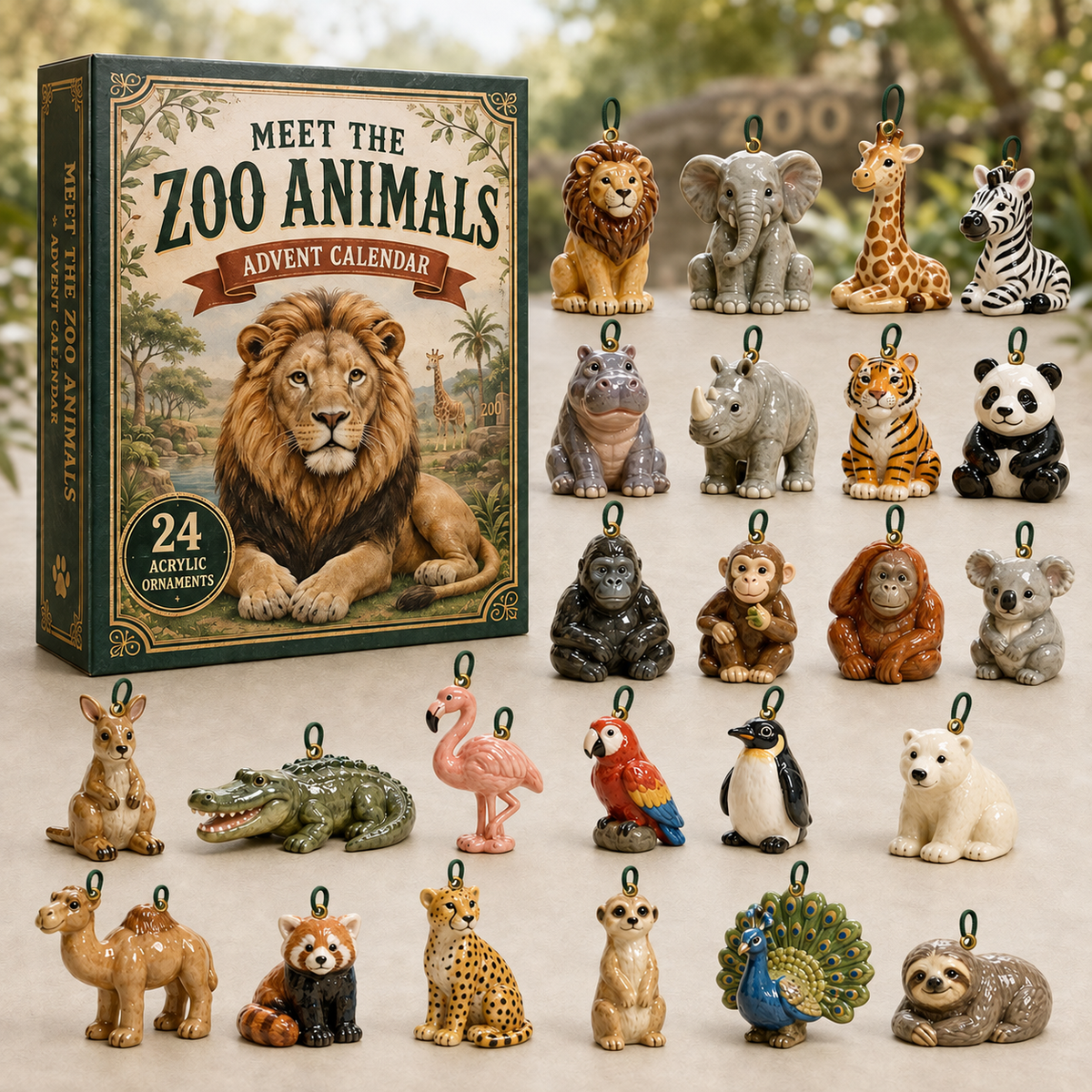 Zoo Animals Kingdom Advent Calendar 2026 - 24-Day Festive Countdown, Acrylic Charms Blind Box - Gift For Animal Lovers 74d832a2-a910-4d5a-970b-784ceab5079e-zoo-box-charms.png