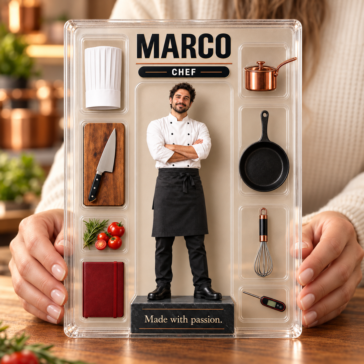 Personalized Chef Acrylic Table Sign, Custom Shape Photo & Name Plaque, Kitchen Counter Decor, Gift for Chefs and Cooking Lovers 74e085ad-6136-487b-b2d7-a78567b3b41d-B-ng-acrylic-u-b-p-Marco-m-c-ng-1.png