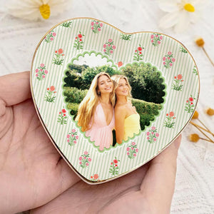 Personalized Photo Bestie Jewelry Dish, Best Friend Ceramic Trinket Dish, Bestie Striped Floral Ring Holder, Gift For Her 74ec4d3a-2a7e-442d-a6b1-5ac7dd7adf4e-6.jpg