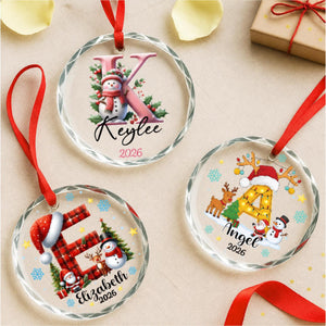 Personalized Kids Initial Snowman Ornament 2026 - Custom Name Glass Christmas Tree Keepsake, Holiday Gift for Family & Kids 75053cb7-8a59-427c-8c6c-5edbe4dcf267-1.jpg