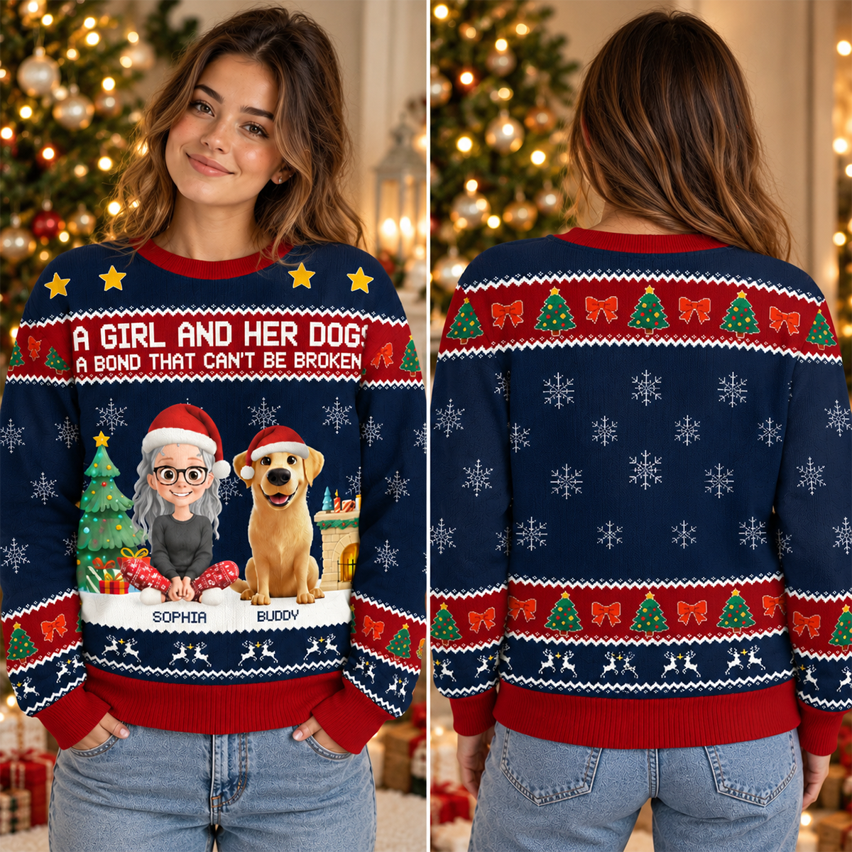 A Girl And Her Dog Christmas - Personalized 3D Sweatshirt - Christmas Gift For Dog Lovers 75098aa3-9a08-4b25-a897-36f7cc1fe715-MOCKUP-1.png