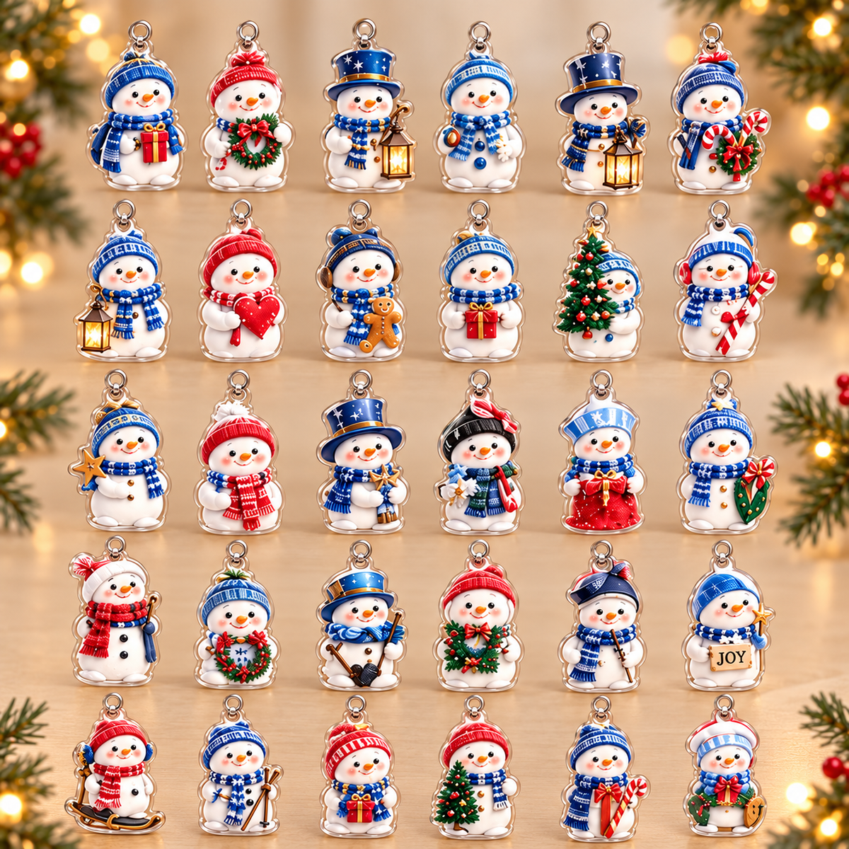 24-Day Snowman Advent Calendar, Acrylic Christmas Countdown Ornaments, Gift For Kid 750f8f03-3528-42ea-90bb-1867ebf03726-30-charm-ng-i-tuy-t-Noel.png