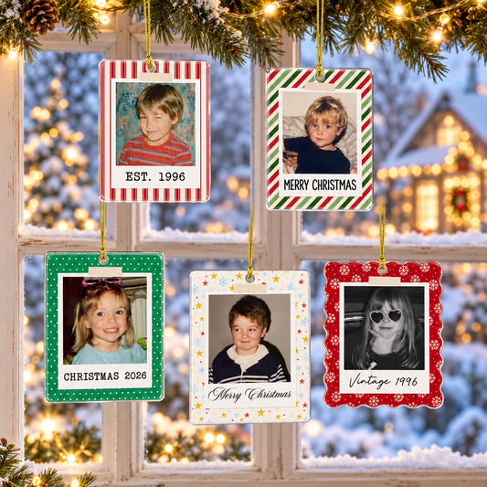 Personalized Vintage Kids Photo Ornament, Custom Childhood Photo Frame Ornament, Christmas 2026 Family Keepsake, Baby Milestone Ornaments 751ad0b4-7c0e-4385-891b-bd8335ab1197-banner-1.png