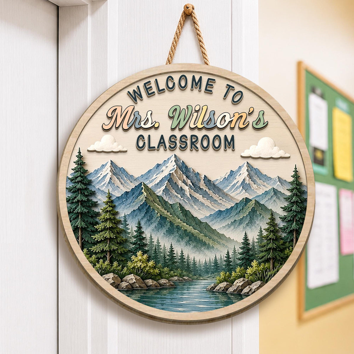 Custom Classroom Mountain Door Sign, Classroom Decor, Teacher Wooden Door Sign, Classroom Door Hanger, Back To School, Teacher Appreciation 751fc8ec-0201-45fe-80e1-6178e4d8bca0-2.jpg