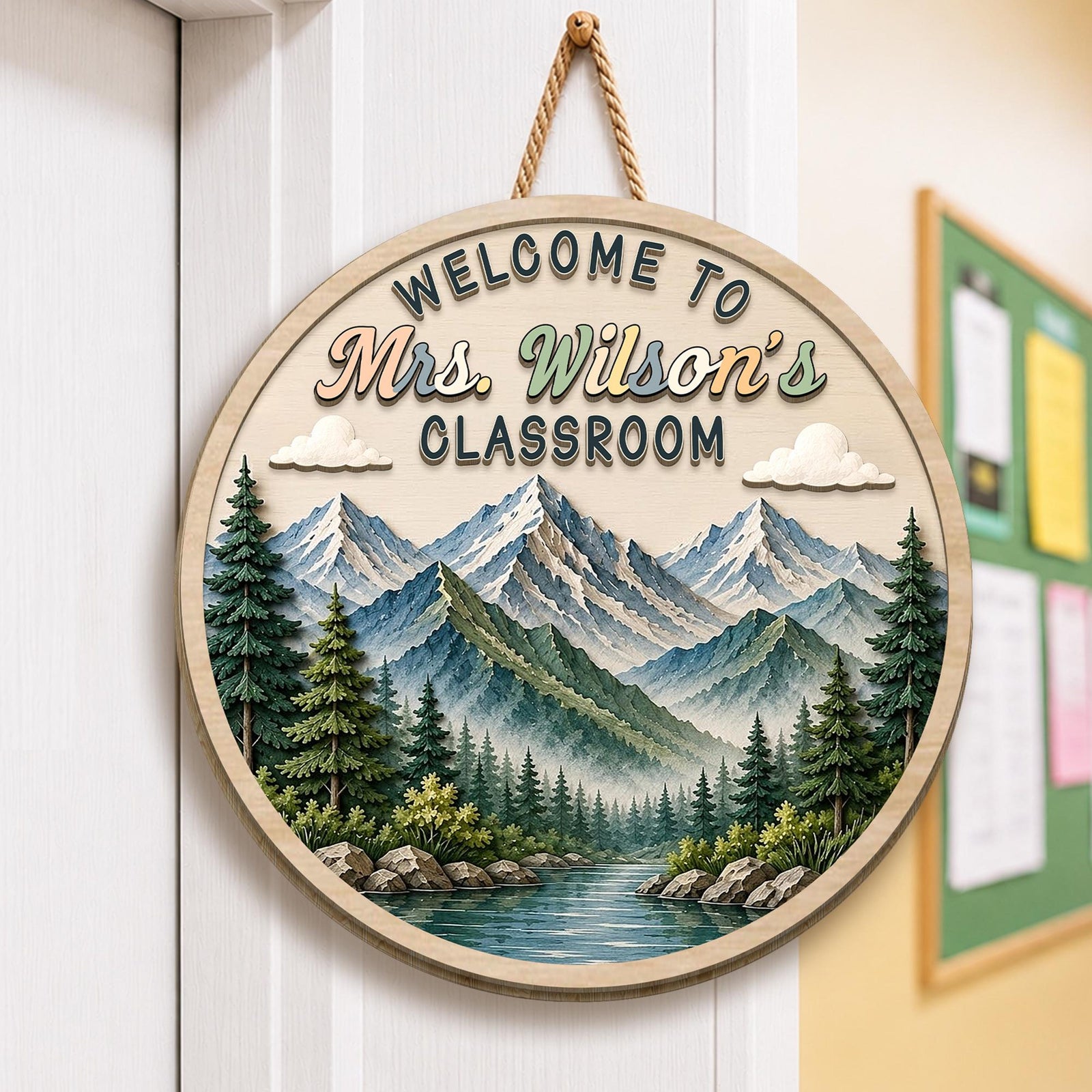 Custom Classroom Mountain Door Sign, Classroom Decor, Teacher Wooden Door Sign, Classroom Door Hanger, Back To School, Teacher Appreciation 751fc8ec-0201-45fe-80e1-6178e4d8bca0-2.jpg