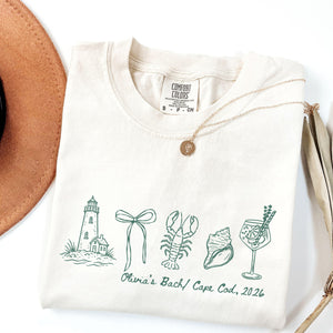 Cape Cod Bachelorette Shirt, Coastal Bride Tee, New England Bach Party, Lobster Lighthouse Comfort Colors T-Shirt 7526c666-0bbe-4a55-be31-7bbc4276827c-7.jpg