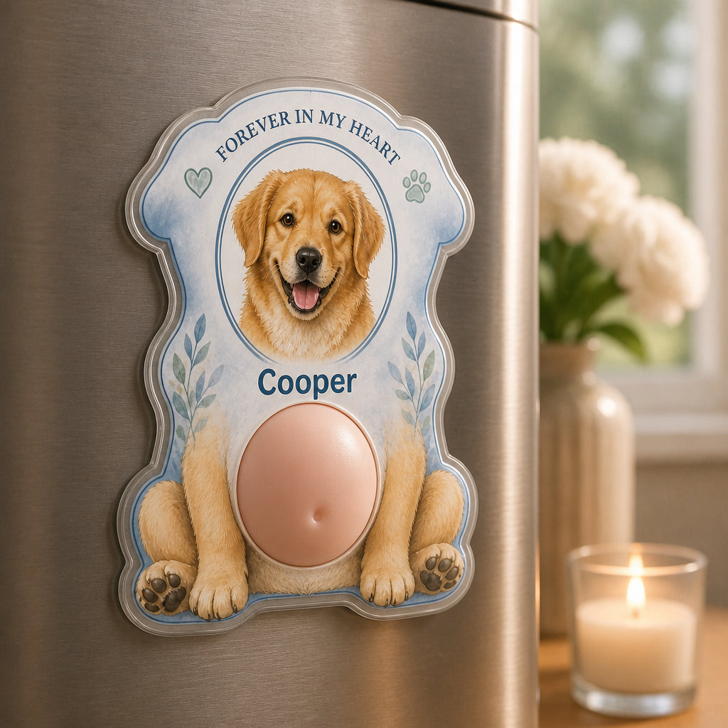Pet Memorial Portrait Magnet – Watercolor Arch - Personalized Acrylic Refrigerator Magnet - Soft Rubber Belly 753382c7-8ccb-4302-82e3-7e4869db642d.jpg