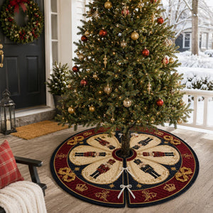 Nutcracker Christmas Tree Skirt, Quilted Holiday Tree Skirt, Royal Red Navy Gold Christmas Decor, Elegant Xmas Home Decor 7556c7eb-d5a4-434b-a583-0de3bfb14d7a-4.jpg