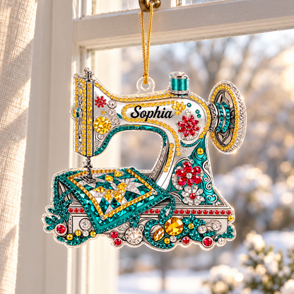 Personalized Sewing Machine Christmas Ornament, Custom Name Acrylic Ornament, Gift for Quilters, Seamstresses & Sewing Lovers 75575e32-19ed-4c66-92b5-bb5fd8865501-M-c-treo-Sophia-b-n-c-a-s-4.png