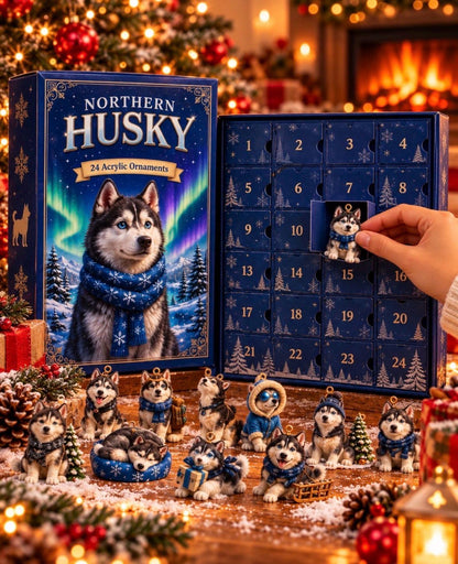 Husky Advent Calendar 2026, 24 2D Acrylic Dog Ornaments, Winter Wonderland Christmas Decor, Dog Lover Gift 755f7cab-f431-46e5-a311-327d9ea986fa-il_1588xN.8597564764_buoi.jpg
