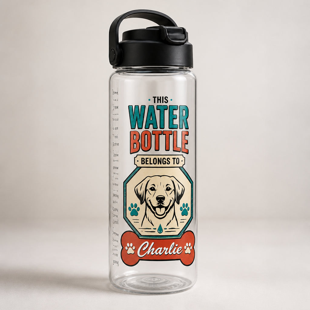 Dog Water Bottle – This Water Bottle Belongs To [Pet Name] (Modern Badge) - Personalized Water Tracker Bottle 756d6bf2-6aa7-4928-ab08-721d47e683f4.jpg