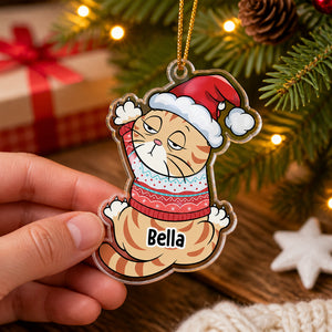 Personalized Christmas Cat Acrylic Ornament - Personalized Transparent Acrylic Ornament 758d98e1-254b-4b82-b05d-f2436e92f81a.jpg