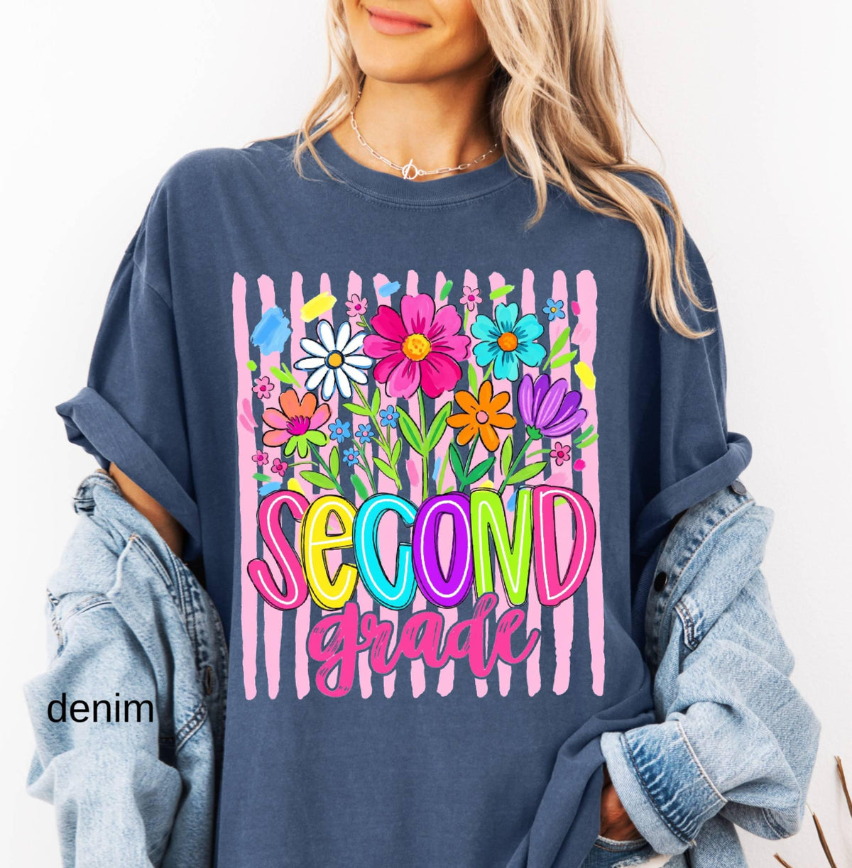 Comfort Colors Teacher Team Striped Back To School Shirts, Wildflower Level Grade T-shirt, Teacher Gift, Pre-K First Grade Kindergarten Tee 75982c16-3bac-4b21-8e86-b0b2131705b5-6.jpg