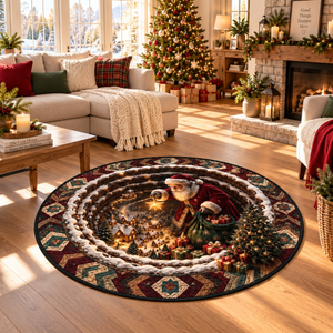 3D Christmas Round Rug | Optical Illusion Santa Claus Mat | Snowy Village Xmas Floor Carpet | Festive Living Room Decor Holiday Family Gift 759dc1f4-51d8-4a8d-b3e4-20c9ff3ab938-d03ac303-df57-438b-95d6-66ca1a4cd0f8.png