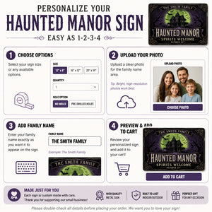 Personalized Haunted Manor Metal Sign – Spirits Welcome - Personalized Metal Sign 75a5a842-4ec9-468a-8b34-fb1671198605.jpg