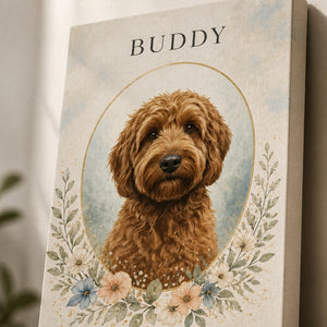 Custom Pet Portrait Canvas – Watercolor Cameo Garden - Personalized Canvas 75ace5d4-722d-485a-aba2-f060fd2c3fc4.jpg