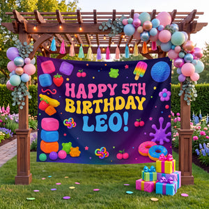 Kawaii Birthday Party Backdrop, Custom Name Tapestry, Colorful Dumpling Plush Decor, Sweet Treats Banner, Cute Food Dessert Wall Hanging 75b03f10-1e35-4093-80c5-05aea1acca40-1.jpg