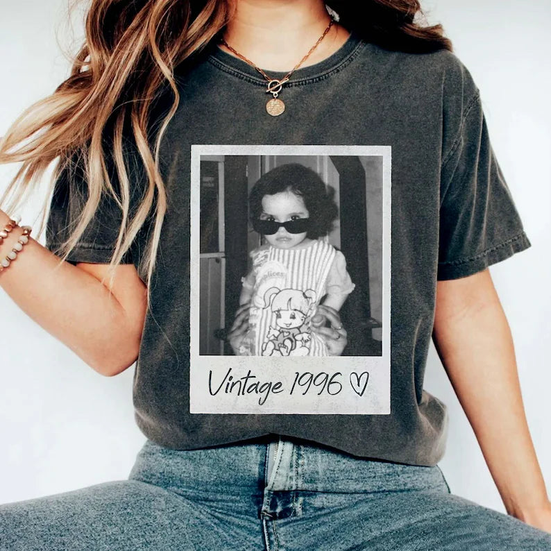 Custom Birthday Shirt Vintage Photo And Year With Picture 30th 40th Birthday Party Vintage EST 1996 1986 Mothers Day Personalized Throwback 75d682c5-f66d-4919-8a69-841c4c082751-hffghfj-2-.webp