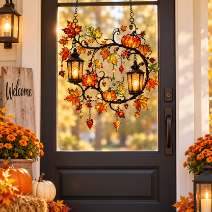 Fall pumpkin window hanging, autumn suncatcher with glowing lanterns, colorful maple leaves and acorns 7600c47c-b339-4979-942b-dac81fc27d9a-gfgfgfgfgf-2-.png