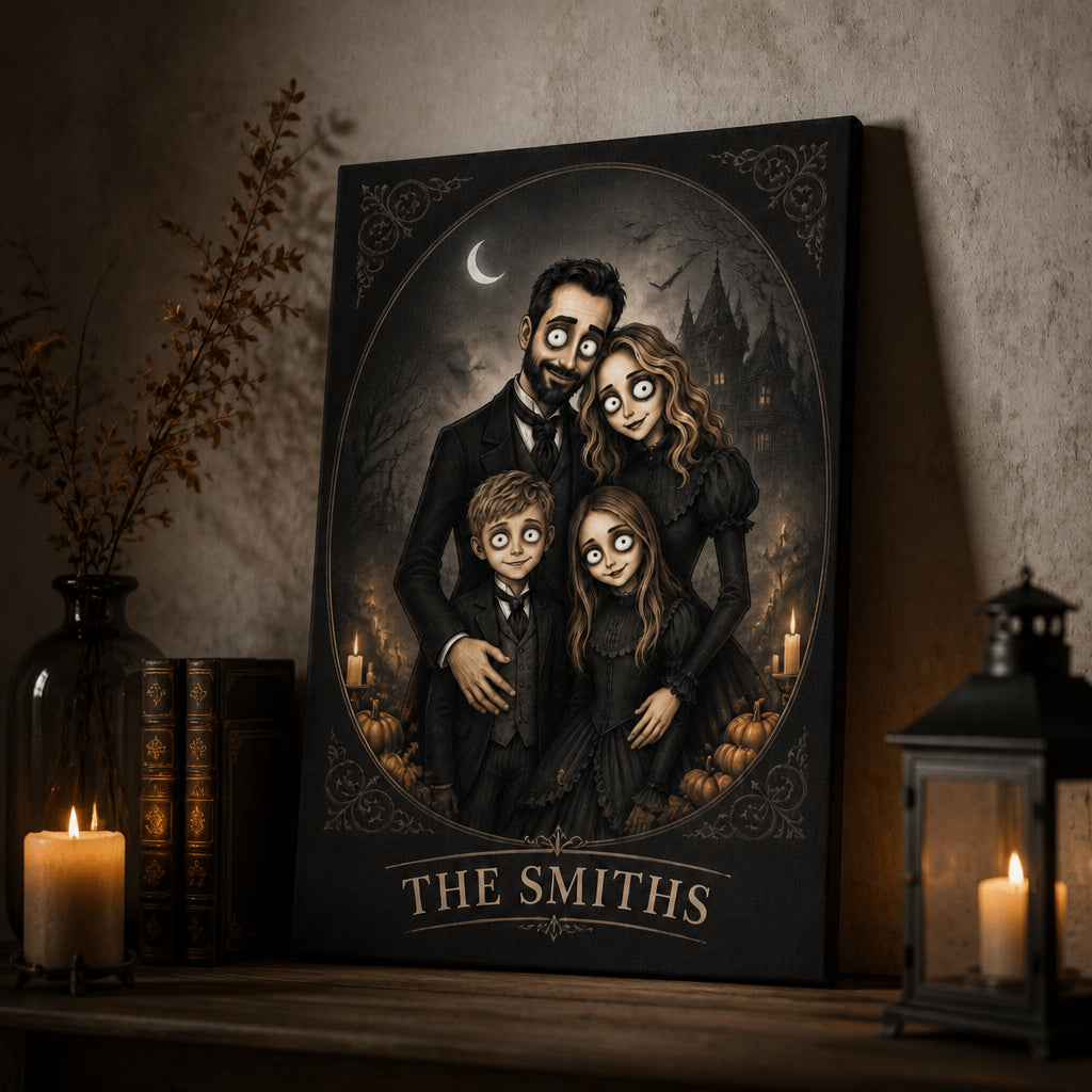 Spooky Gothic Family Portrait Canvas – Cartoon From Your Photo - Personalized Canvas 760d0cc9-2f50-4ed1-8d1f-34f73952ebc5.jpg