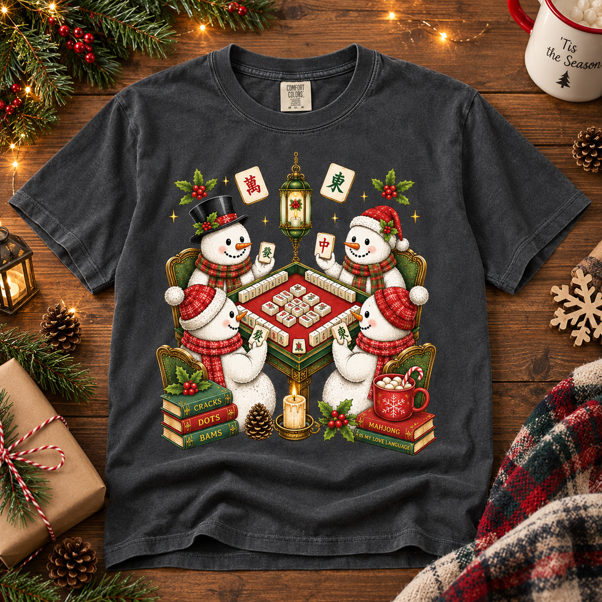 Christmas Mahjong Shirt, Snowman Mahjong Shirt, Mahjong Lover Shirt, Mahjong Lover Gift, Funny Mahjong Lover Shirt, Mahj Tee 762257ae-92ea-46a7-b982-1c99069669ab-568b42d6-311b-4702-81f9-216c784aacc2.png