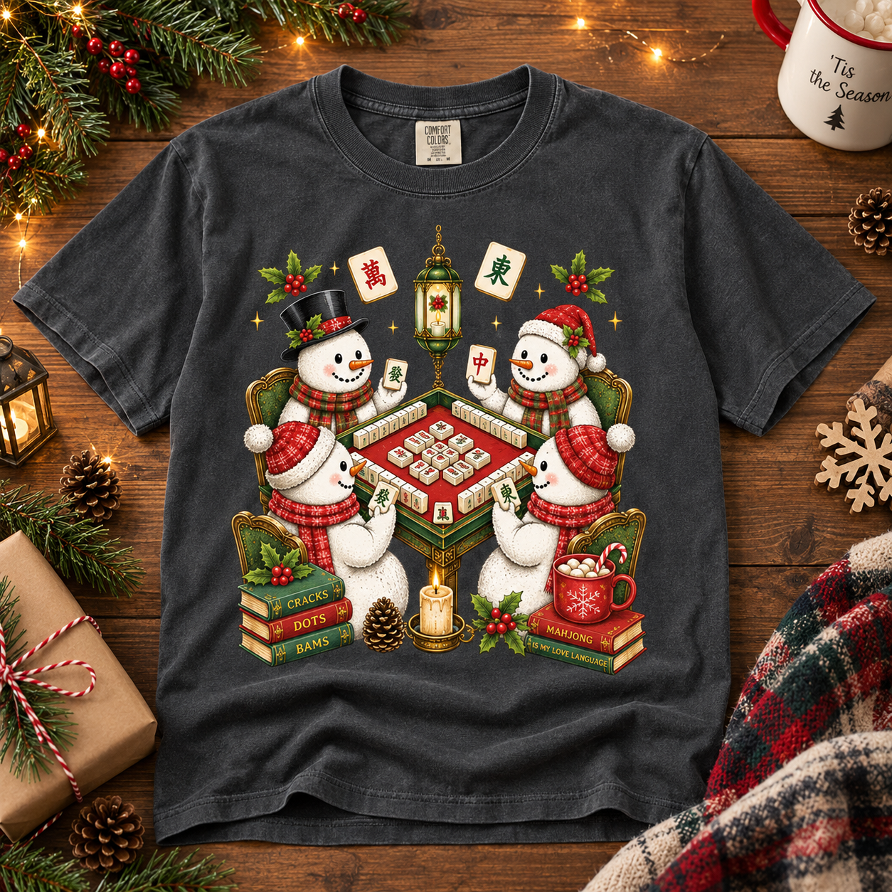 Christmas Mahjong Shirt, Snowman Mahjong Shirt, Mahjong Lover Shirt, Mahjong Lover Gift, Funny Mahjong Lover Shirt, Mahj Tee 762257ae-92ea-46a7-b982-1c99069669ab-568b42d6-311b-4702-81f9-216c784aacc2.png