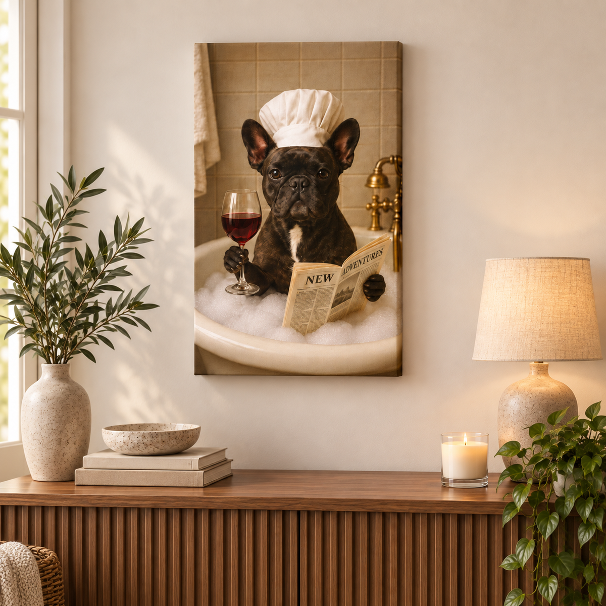 Custom Pet Portrait – Funny Bathroom Pet Art from Photo, Personalized Dog & Cat Gift On Poster, Canvas 76367f36-b72a-4e41-a273-1e44d6dbb869-a4.png