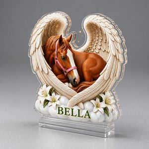 Custom Horse Memorial Acrylic Plaque – Angel Wings Photo Render with Name - Personalized Acrylic Custom shape Standing 1 layer (FS) 76485250-7aa0-40fb-a506-31db452e435d.jpg