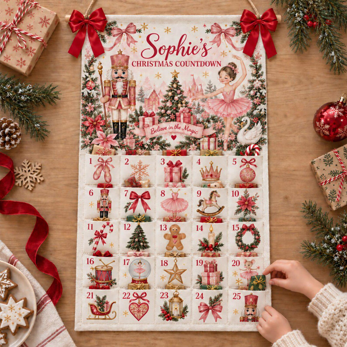 Personalized Reusable Fabric Advent Calendar, Pink Nutcracker Christmas Countdown, Custom Name 25 Pocket Advent Calendar, Kids Holiday Decor 7658998b-b267-4093-ae1a-df0e9707fab3-il_1588xN.8528037390_bkb3.jpg