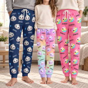 Personalized Family Sweatpants with Custom Name, Cute Dumpling Print Jogger Pants, Matching Lounge Pants for Adults and Kids, Birthday or Christmas Gift 766319ab-a192-44b9-b250-30c383510fc3-banner-sweatpants.png