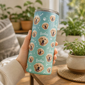 Custom Pet Photo + Name Pattern Tumbler - Personalized Tumbler 766ef52e-f979-40fe-b220-34647bb7e8da.jpg